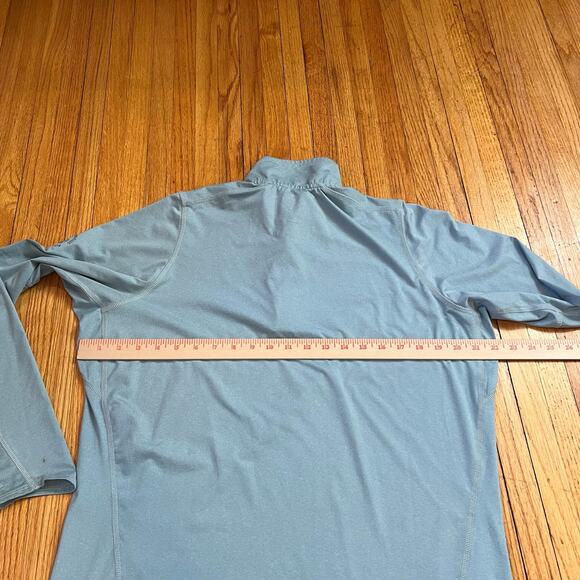 Swannies Shirt Mens Small Performance Quarter Zip Long Sleeve Golf Green Blue - Picture 5 of 9
